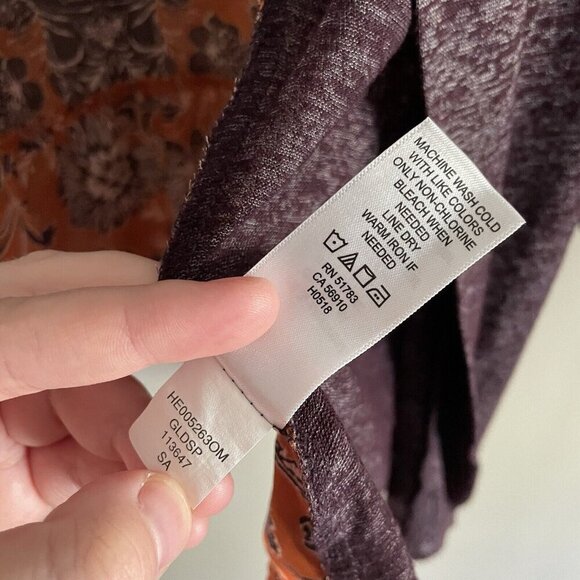 Maurices Women XS Purple Floral Chiffon Back Boho Open Front Cardigan Sweater - Picture 9 of 11